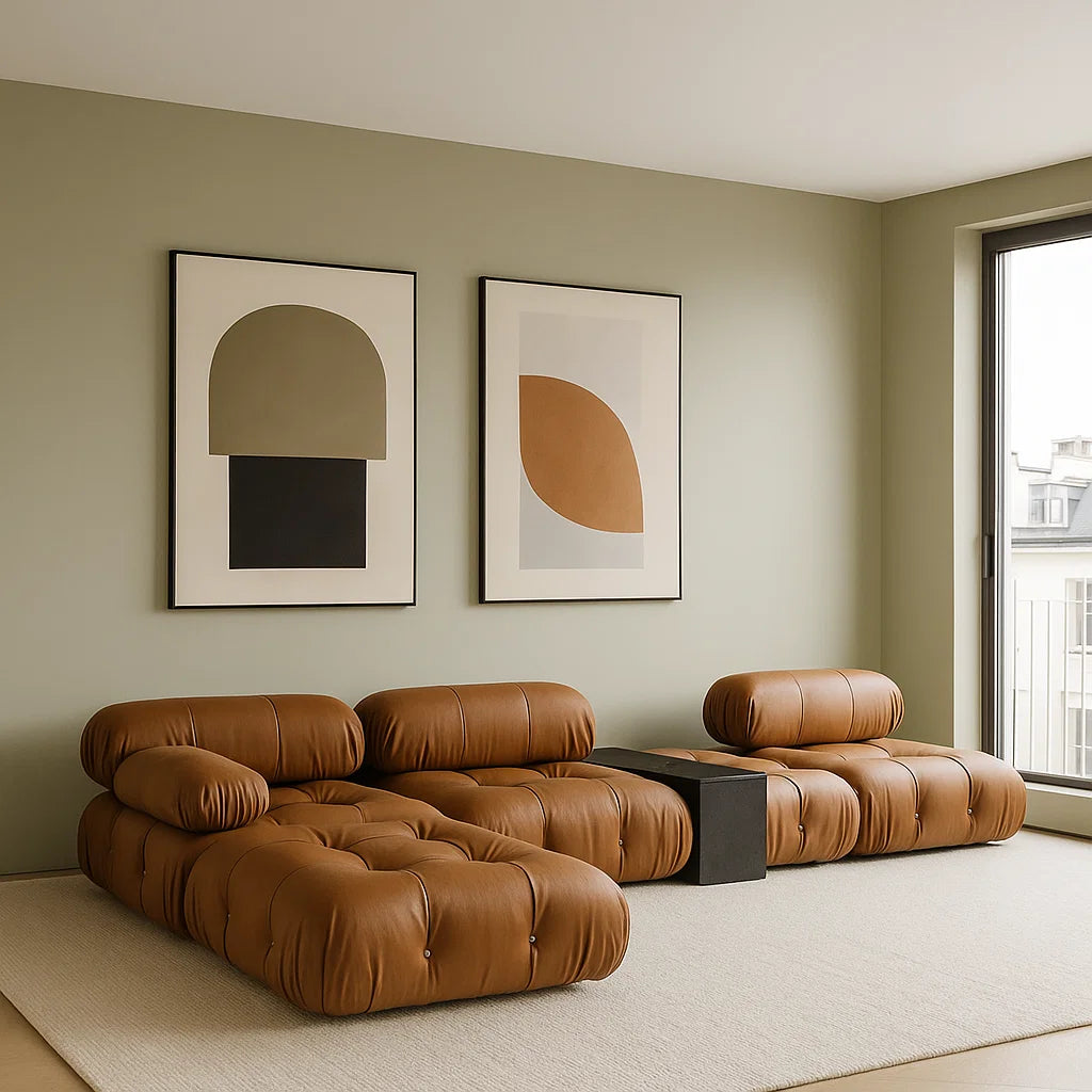 Volondra (THM-01) - Italian Minimalist Custom Sofa Bespoke in Leather &amp; Fabric