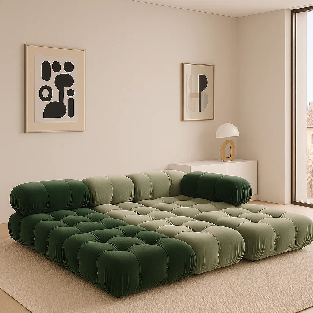 Volondra (THM-01) - Italian Minimalist Custom Sofa Bespoke in Leather &amp; Fabric