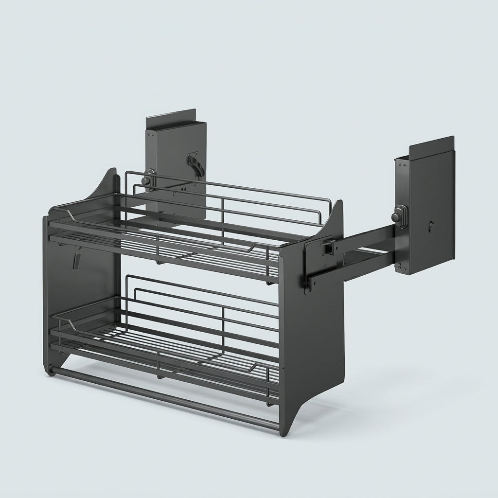 Wall Cabinet Pull-Down Basket | Carbon Steel | Powder Coated