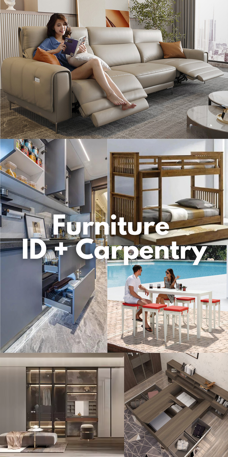 Solid Wood Custom Furniture Leather Sofas Beds Chairs Tables Carpentry