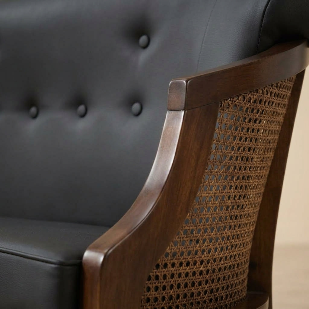 Winston Solid Wood Sofa | 2-Seater | Leather Sofa | Length 1.5m | Special Offer