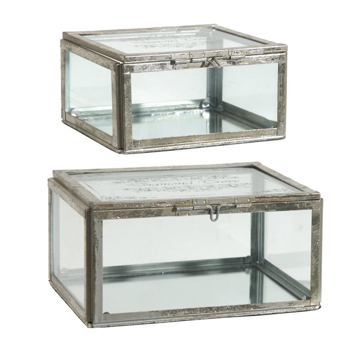 AB-35238 S/2 JEWELRY BOXES picket and rail