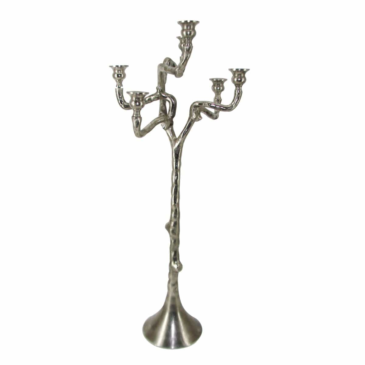 AB-35931 Stavros Aluminium Candle Holder, Tall picket and rail