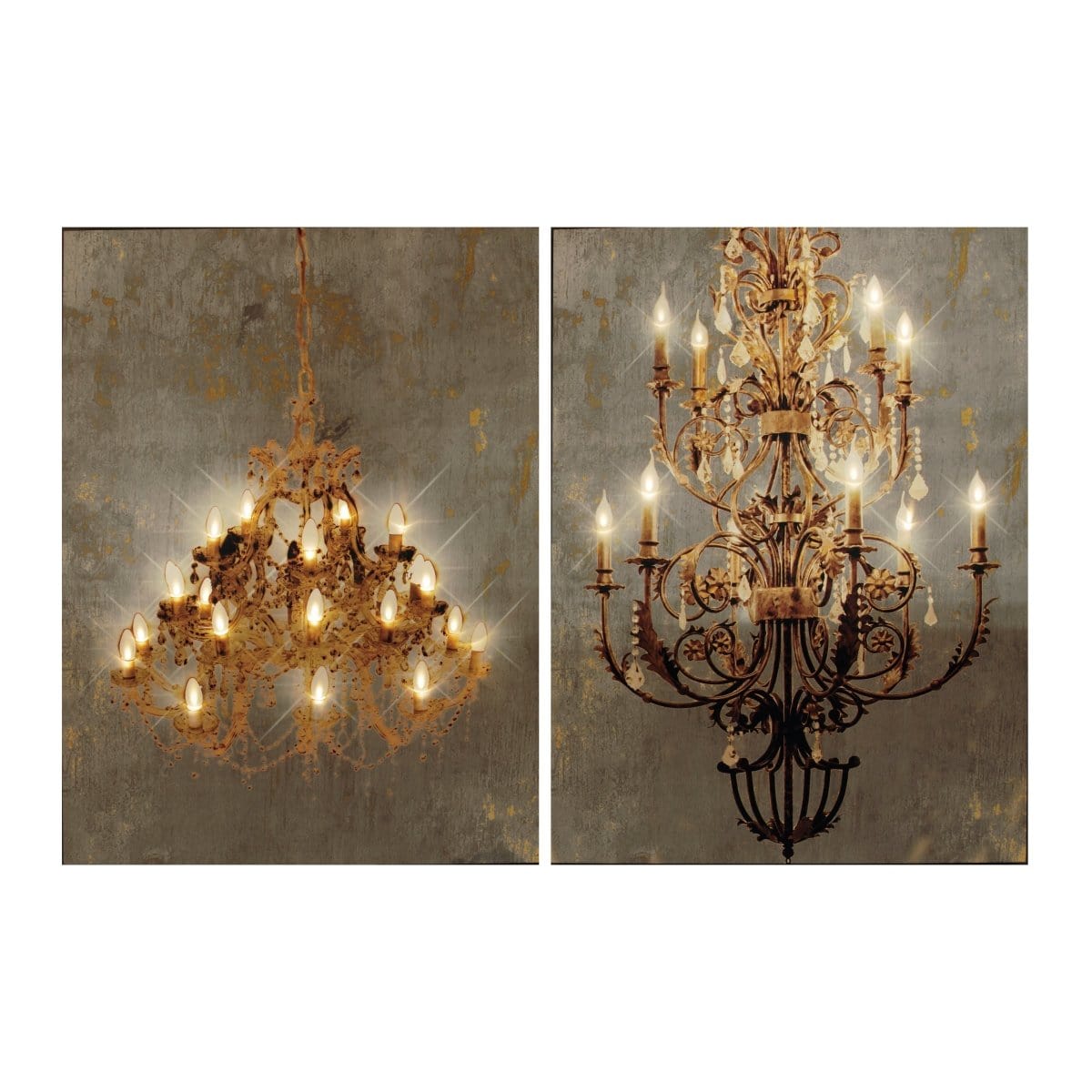 AB-36901 Grand Chandelier LED Wall Prints picket and rail