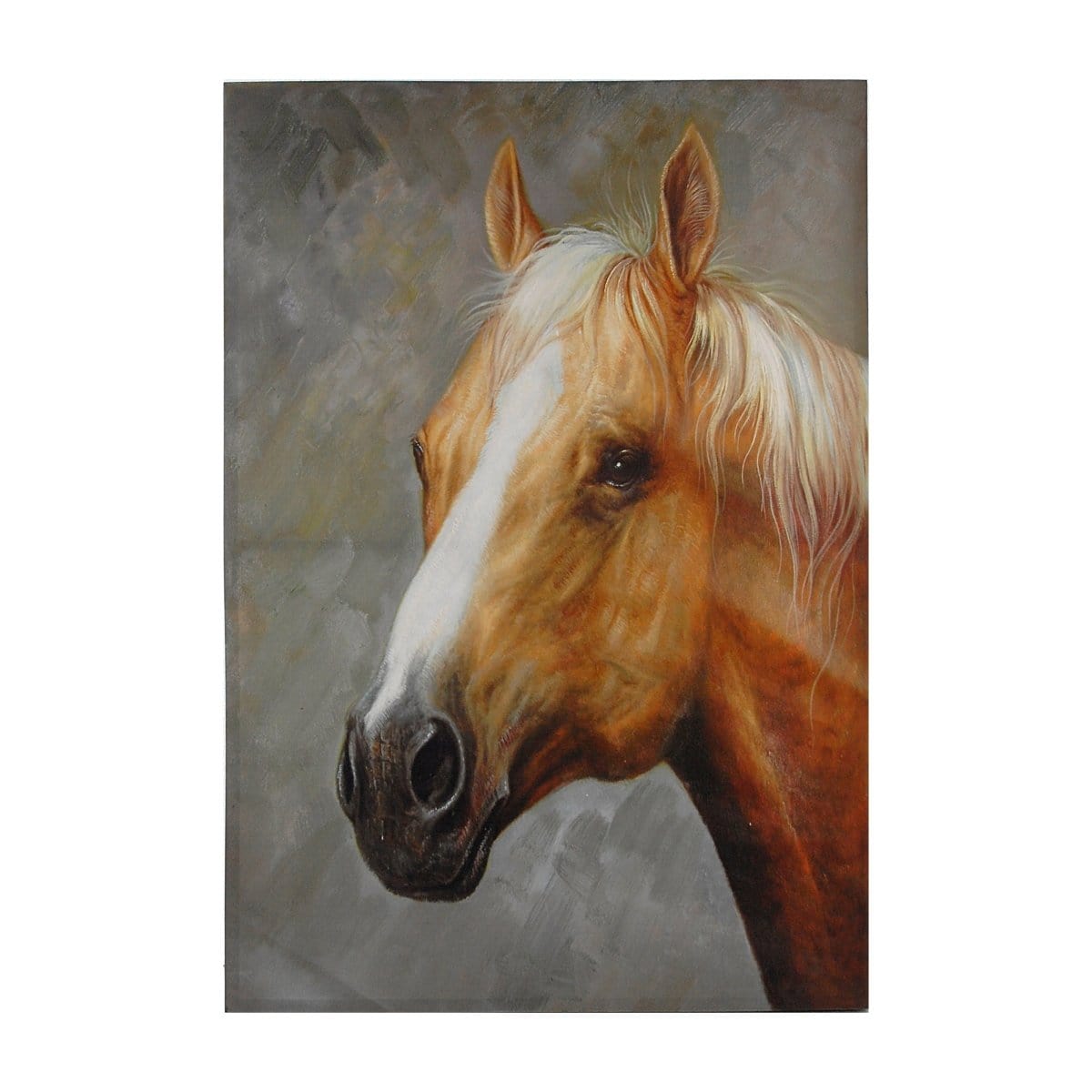 AB-36907 Palomino Horse Canvas Print picket and rail