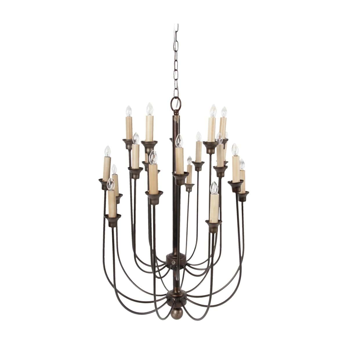 AB-37825  Langley 20-Light Chandelier picket and rail