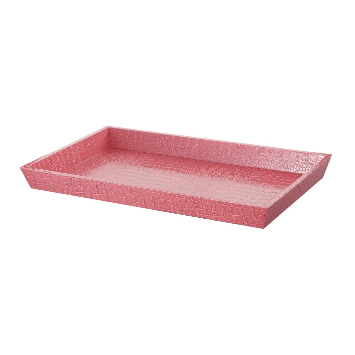 AB-39278 URBAN VOGUE  FAUX LEATHER TRAY PINK picket and rail