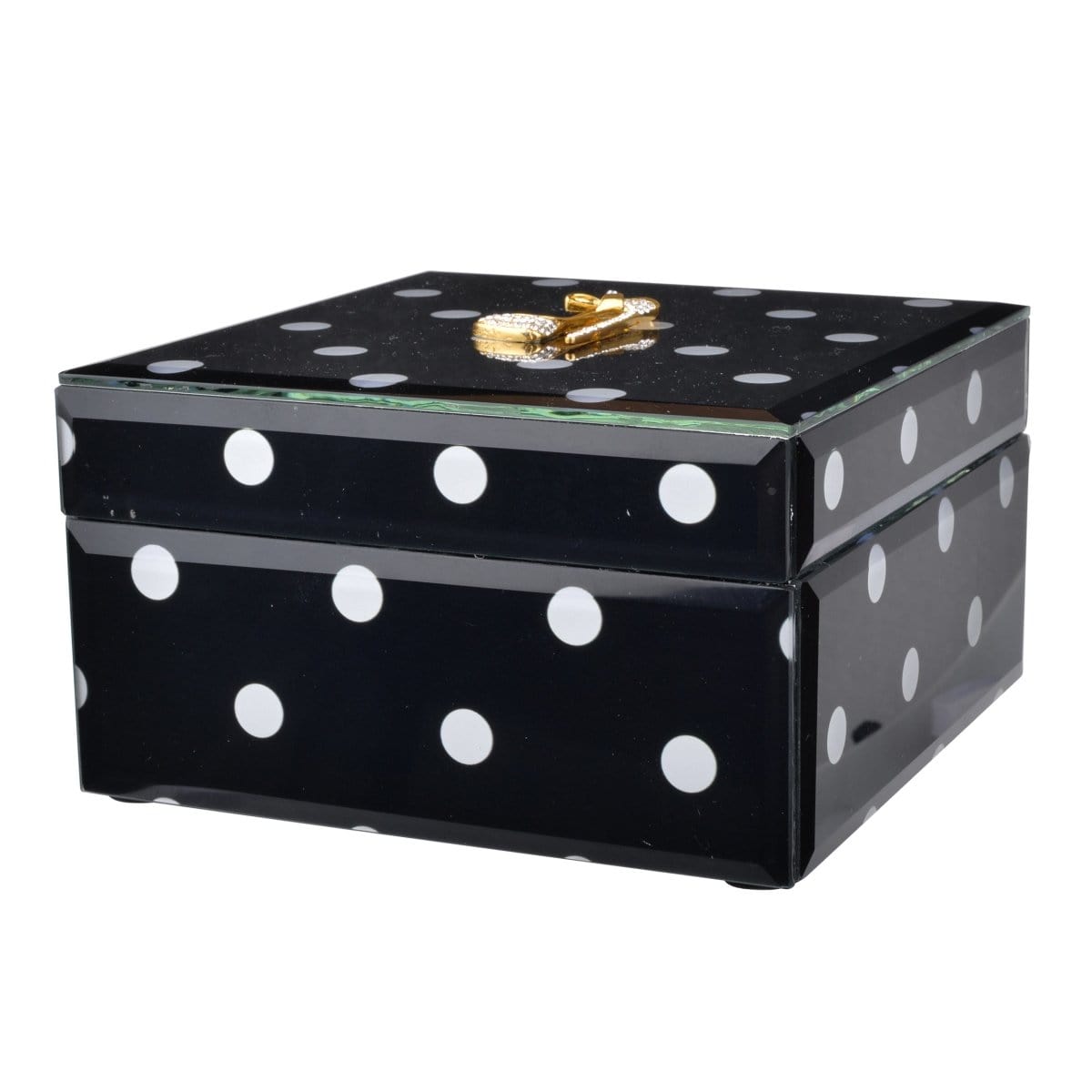 AB-41247 LITHIA DOTTED JEWELRY CASE picket and rail