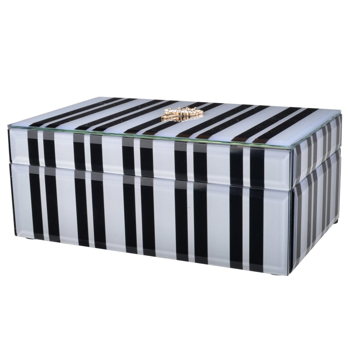 AB-41248   LITHIA STRIPED JEWELRY CASE picket and rail