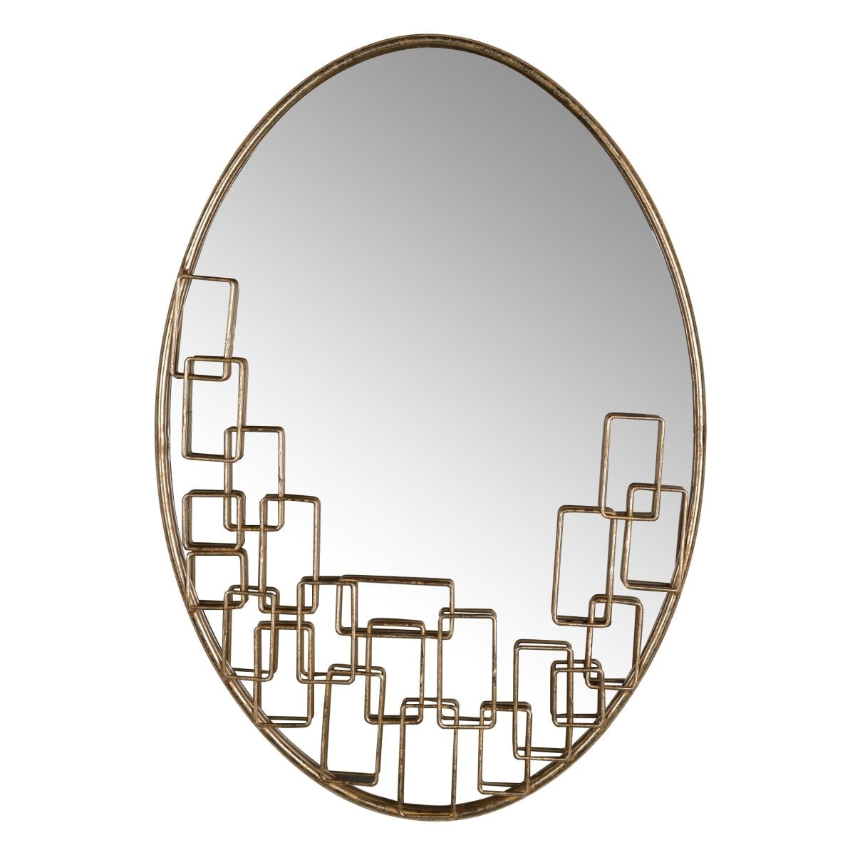 AB-41948 MAXIME OVAL MIRROR picket and rail