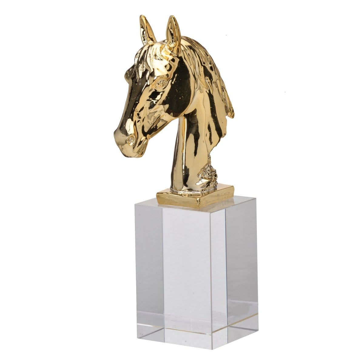 AB-42493 HORSE DéCOR ON STAND picket and rail