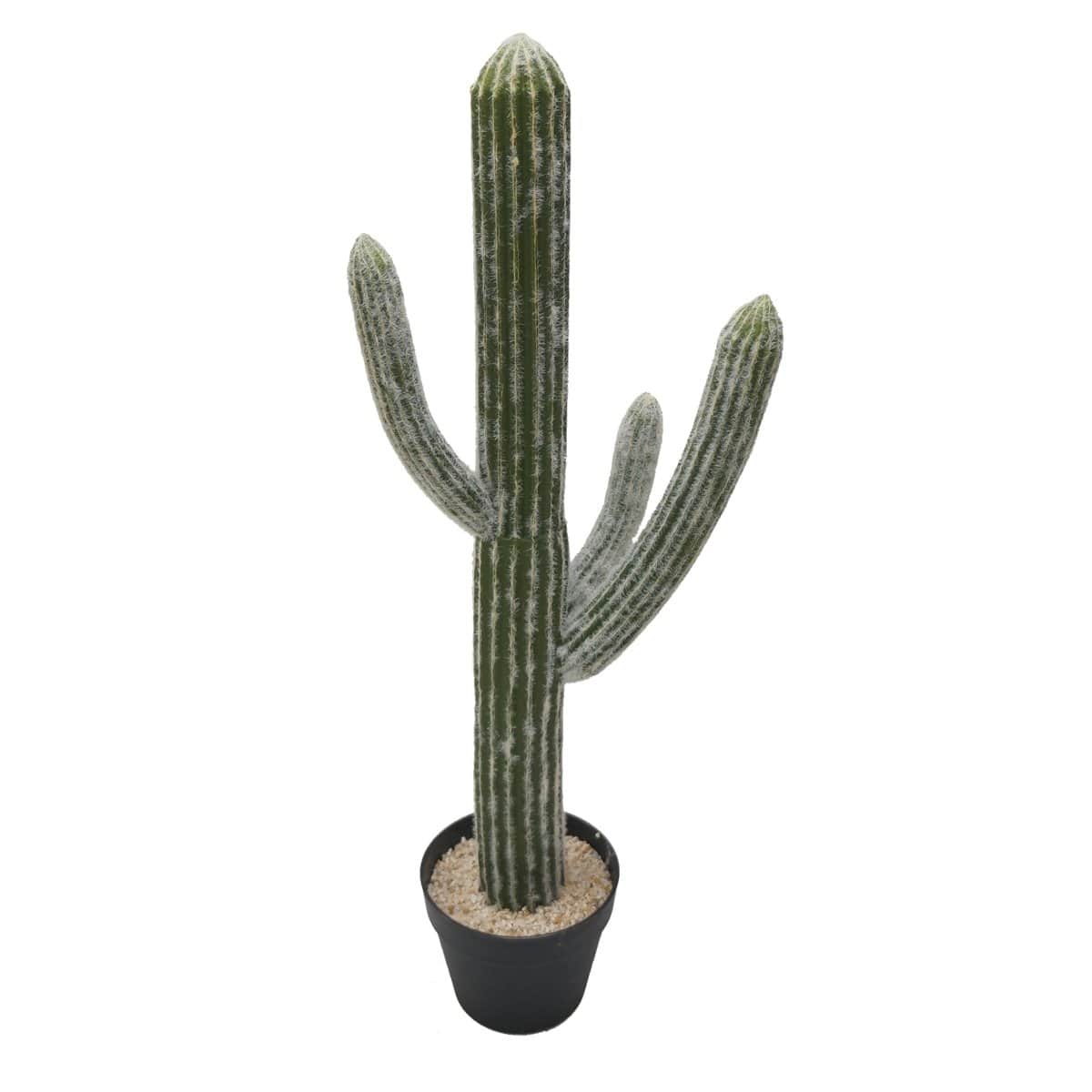 AB-F29562 Potted Faux Saguaro Cactus picket and rail