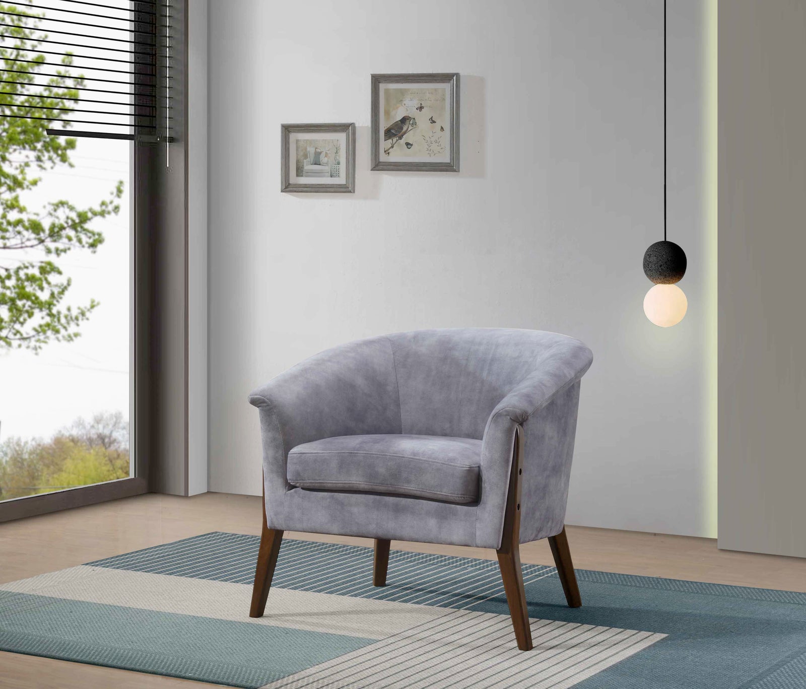 Accent Fabric Lounge Chair(IT2608AC) picket and rail