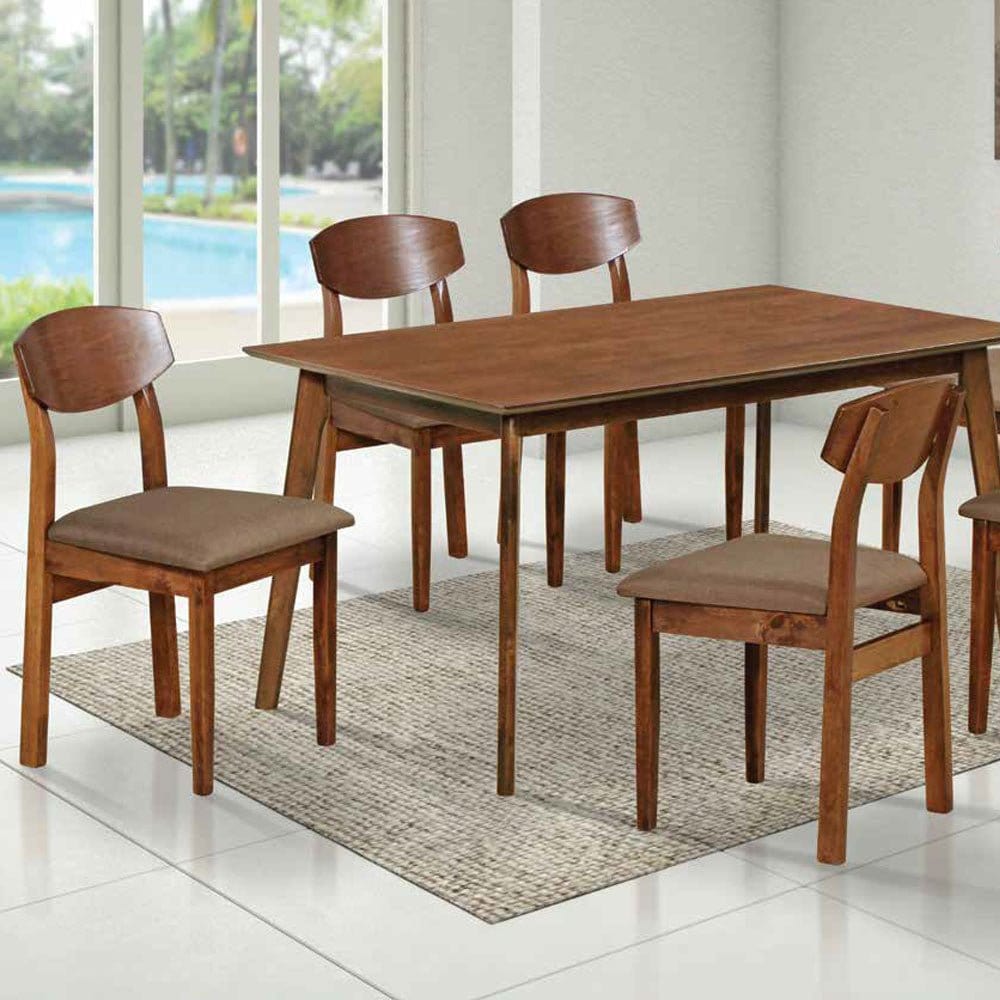Alisson 7pc 1.4m Solid Wood Dining Set (C-3920) picket and rail