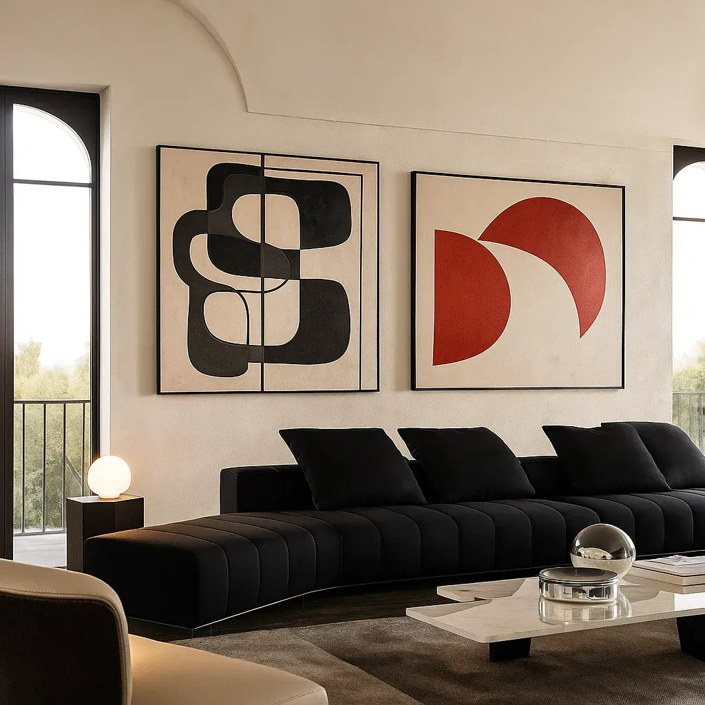 Alvaro (SF12022) - Italian Minimalist Custom Sofa Bespoke in Leather & Fabric picket and rail