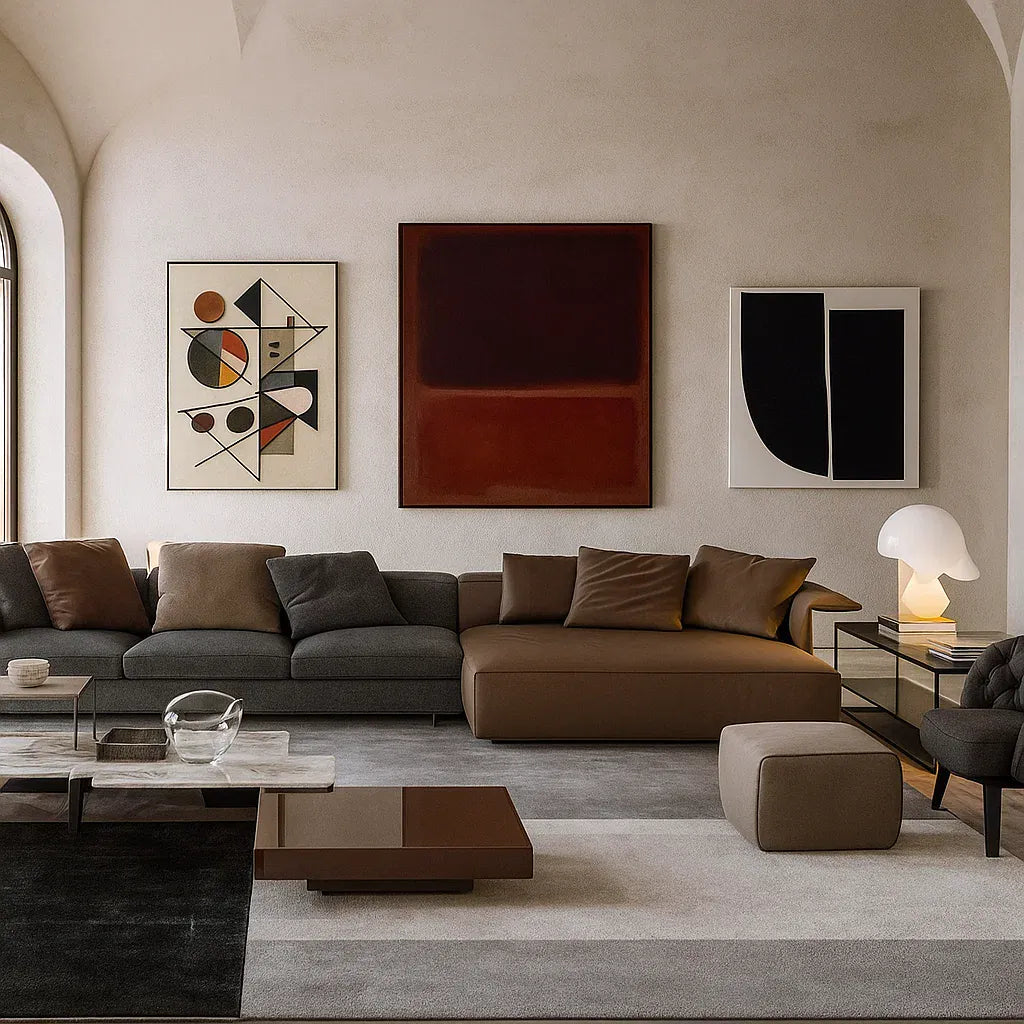Alvaro (SF12022) - Italian Minimalist Custom Sofa Bespoke in Leather & Fabric picket and rail