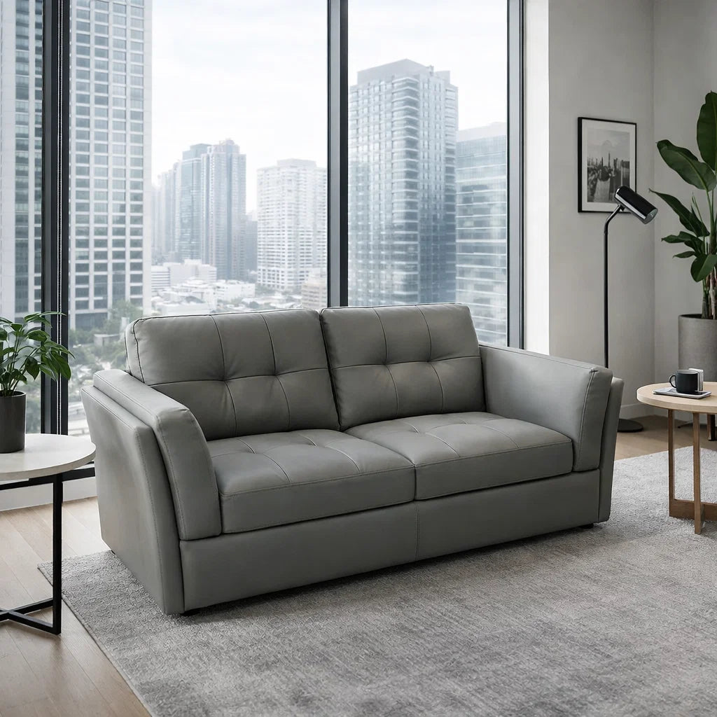 Americana 1/2/3 Seater (MB0289) Full Top Grain Leather Sofa picket and rail