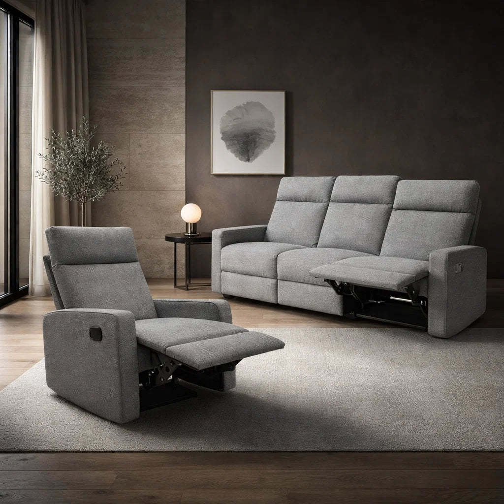 Americana 1/2/3-Seater (RC0757) Custom Modular Performance Fabric/Leather Manual Recliner Sofa (I) picket and rail