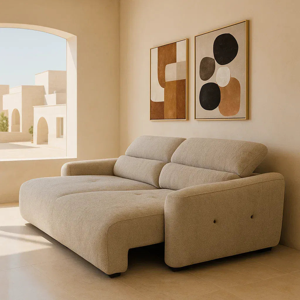 Americana 3-Seater 2.16m (MB0665) Fabric Electric Sofa/Daybed/Sofa Bed picket and rail