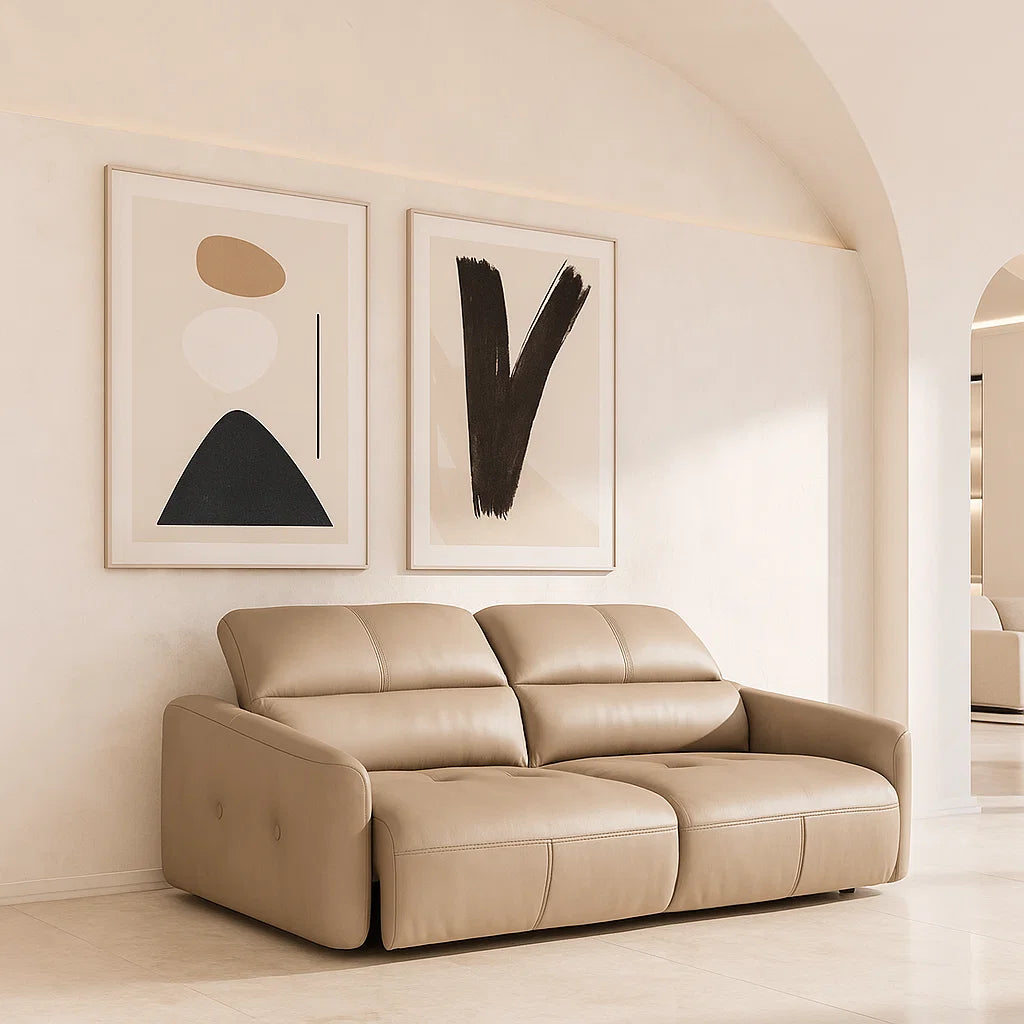 Americana 3-Seater 2.16m Top Grain Leather (MB0665) Electric Sofa/Daybed/Sofa Bed picket and rail