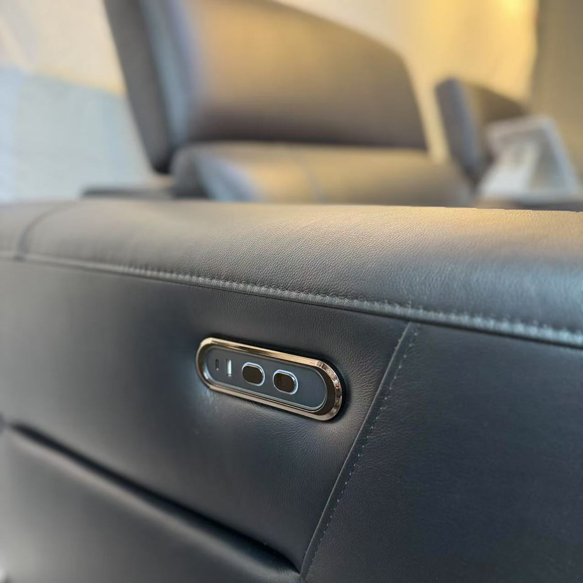 Americana 3-Seater (RN0915) 2.56m Zero Gravity Full Top Grain Leather Electric Recliner Sofa (I) picket and rail