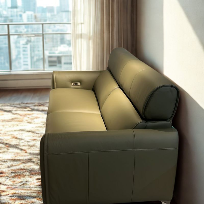 Americana 3-Seater (RN0949) 2.04m Zero Gravity Full Top Grain Leather Electric Recliner Sofa (I) picket and rail