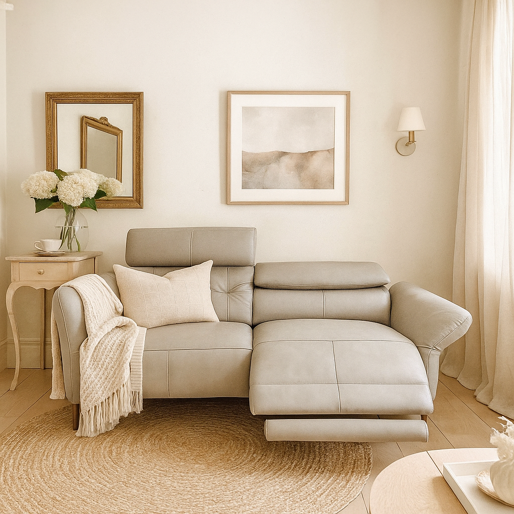 Americana 3-Seater (RN0952) 1.98m Zero Gravity Full Top Grain Leather Electric Recliner Sofa (I) picket and rail