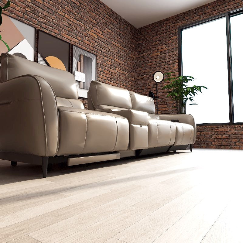 Americana Alpha Pro 2/3-Seater with Utility Cup Holder Zero Wall Full Top Grain Leather Electric Recliner Sofa (I) picket and rail