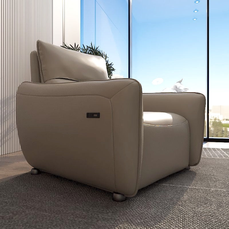 Americana Bellamy 3-Seater 2.67m Zero Wall Full Top Grain Leather Electric Recliner Sofa (I) picket and rail