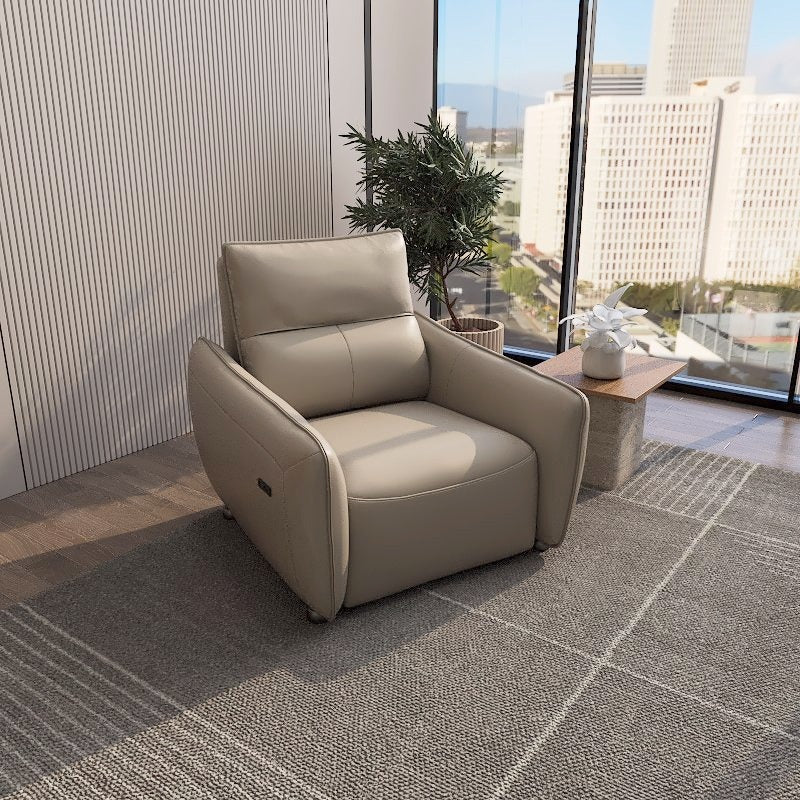 Americana Bellamy 3-Seater 2.67m Zero Wall Full Top Grain Leather Electric Recliner Sofa (I) picket and rail