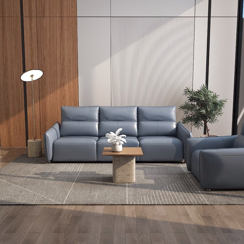 Americana Bellamy 3-Seater 2.67m Zero Wall Full Top Grain Leather Electric Recliner Sofa (I) picket and rail