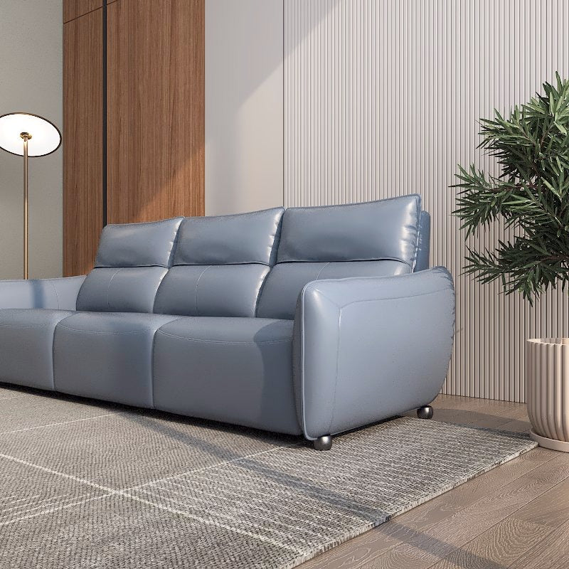 Americana Bellamy 3-Seater 2.67m Zero Wall Full Top Grain Leather Electric Recliner Sofa (I) picket and rail