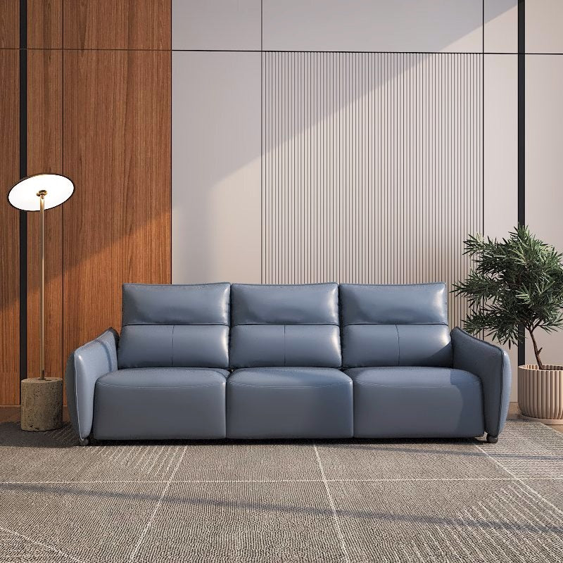 Americana Bellamy 3-Seater 2.67m Zero Wall Full Top Grain Leather Electric Recliner Sofa (I) picket and rail