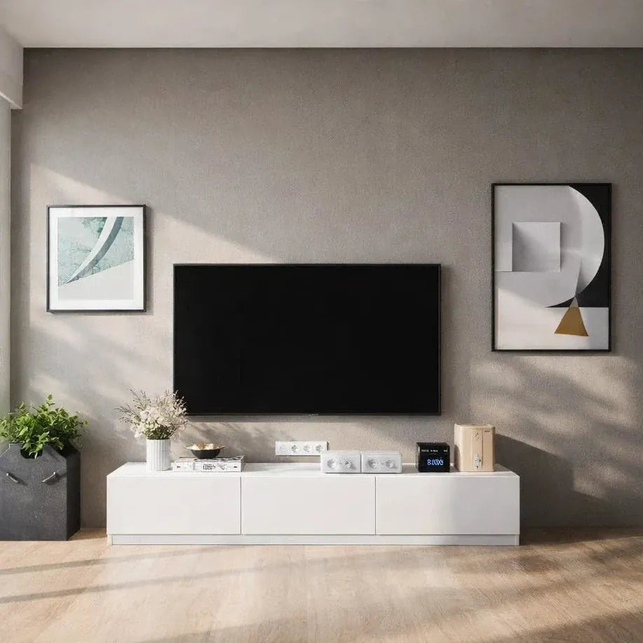 Americana Custom Storage TV Console Length 1.5m to 2m (T2) picket and rail