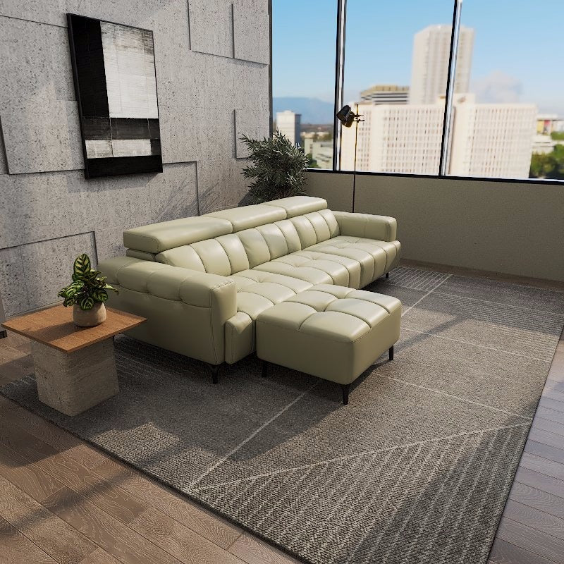Americana Estell 2/3-Seater/L-Shape Zero Wall Full Top Grain Leather Electric Recliner Sofa picket and rail