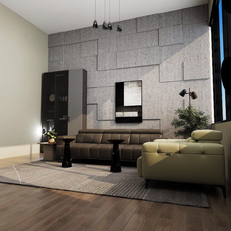 Americana Estell 2/3-Seater/L-Shape Zero Wall Full Top Grain Leather Electric Recliner Sofa picket and rail