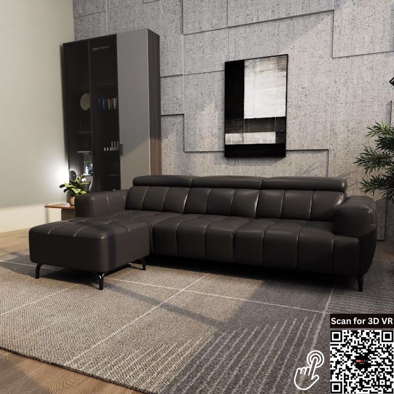 Americana Estell 2/3-Seater/L-Shape Zero Wall Full Top Grain Leather Electric Recliner Sofa picket and rail