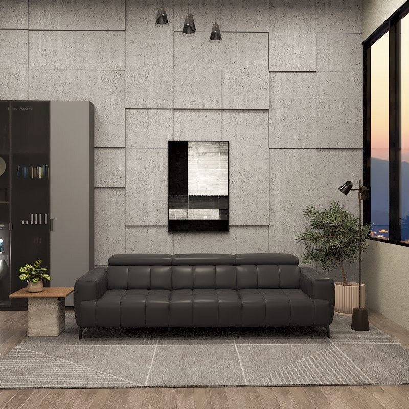 Americana Estell 2/3-Seater/L-Shape Zero Wall Full Top Grain Leather Electric Recliner Sofa picket and rail