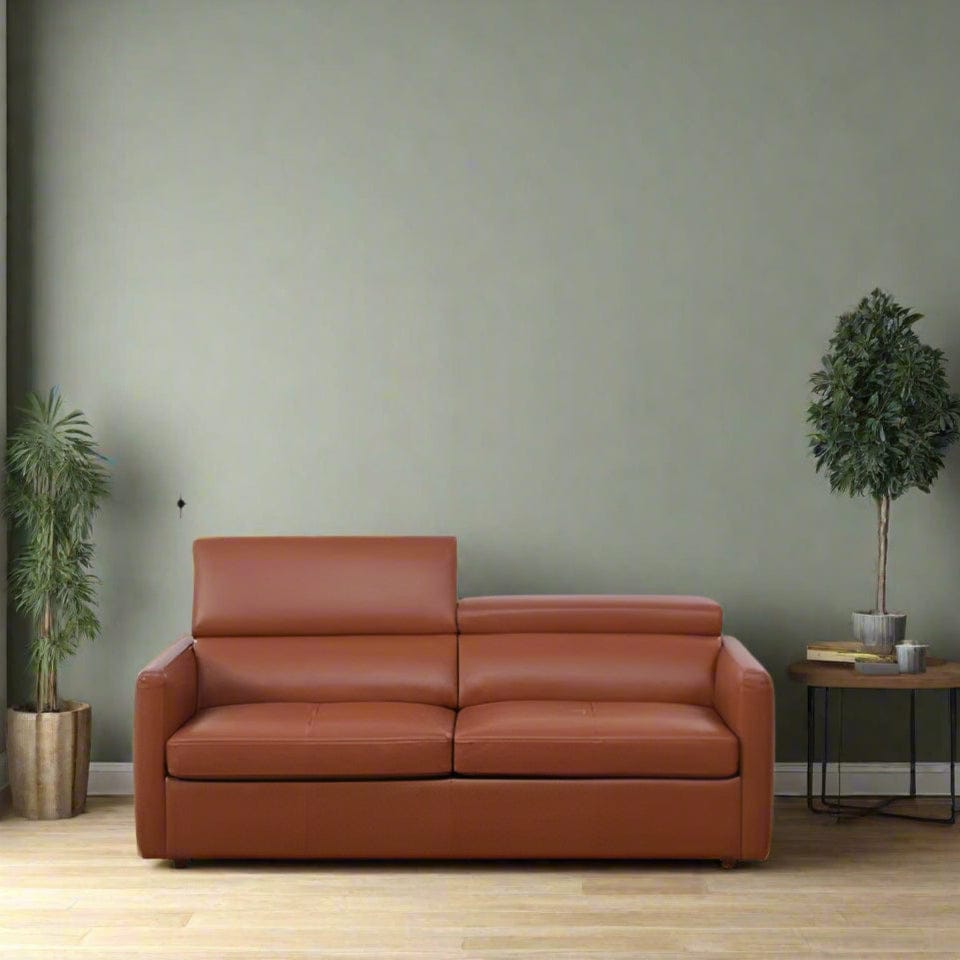 Americana Full Top Grain Leather Sofa Bed 3-Seater (MB0626) 2.02m picket and rail