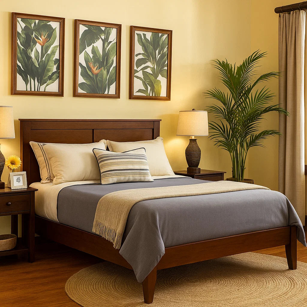 Americana Hudson Solid Wood King Size Bed picket and rail