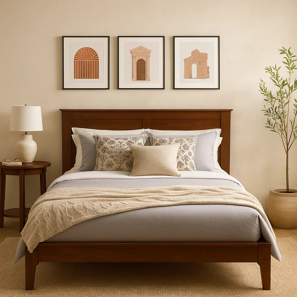 Americana Hudson Solid Wood King Size Bed picket and rail