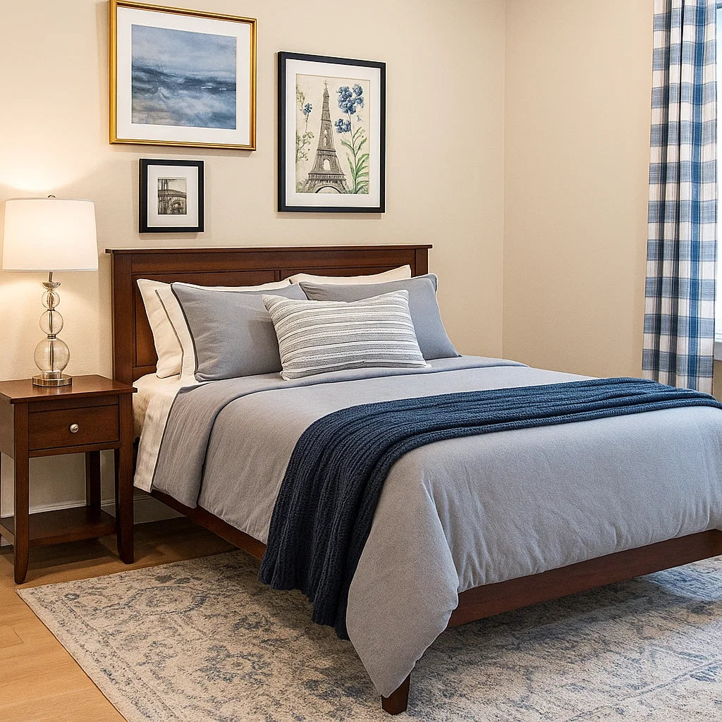 Americana Hudson Solid Wood Queen Size Bed picket and rail