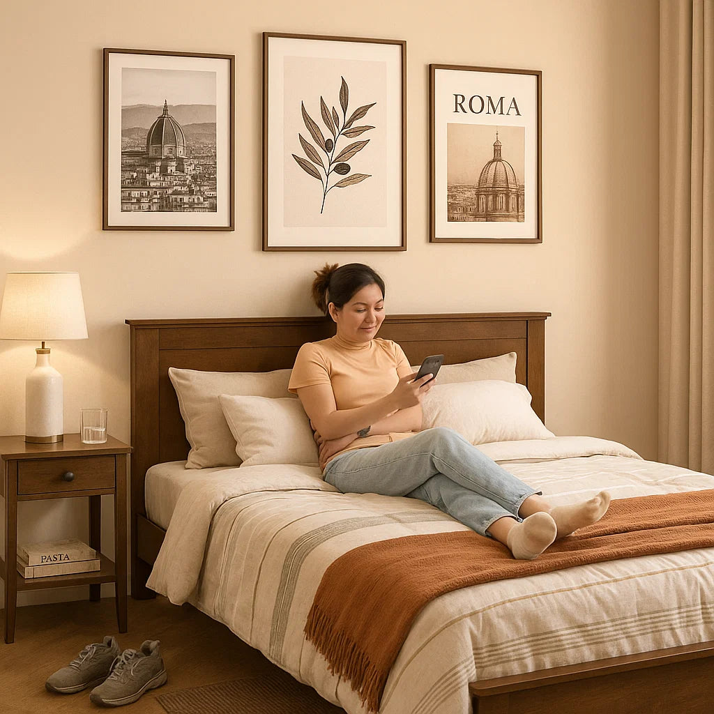 Americana Hudson Solid Wood Queen Size Bed picket and rail