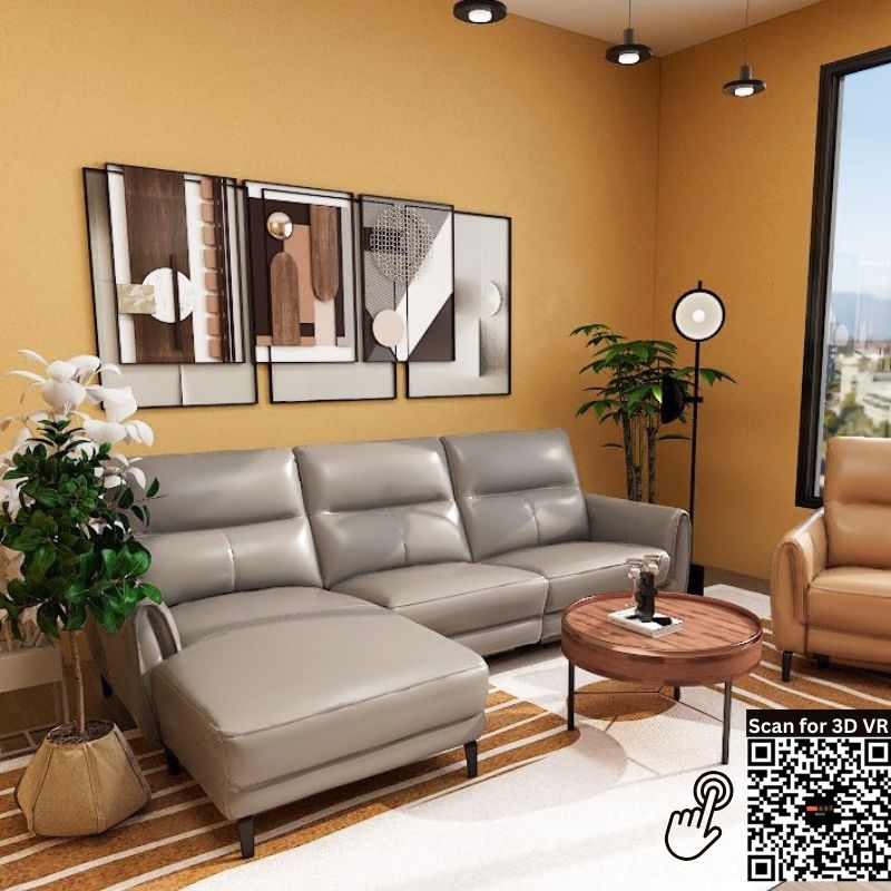 Americana Manhattan 2.64m L-Shape Zero Wall Full Top Grain Leather Electric Recliner Sofa (I) picket and rail