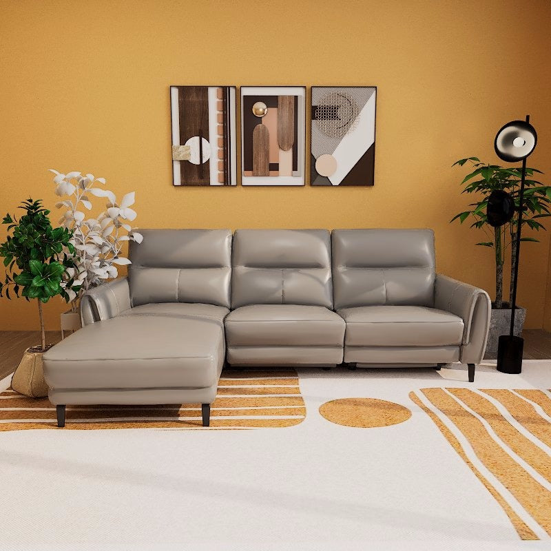 Americana Manhattan 2.64m L-Shape Zero Wall Full Top Grain Leather Electric Recliner Sofa (I) picket and rail