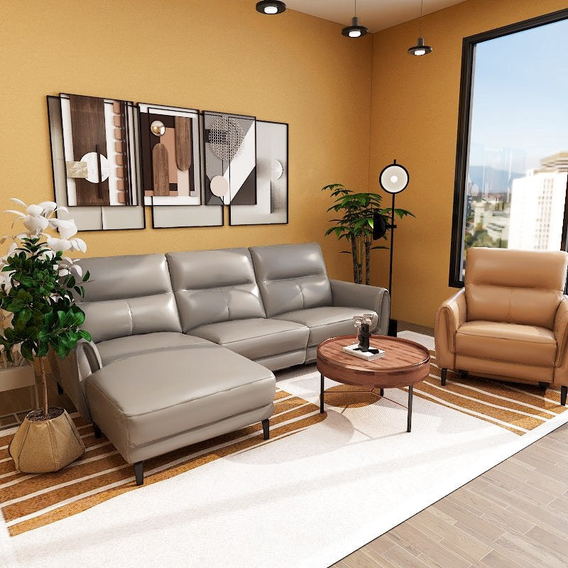 Americana Manhattan 2.64m L-Shape Zero Wall Full Top Grain Leather Electric Recliner Sofa (I) picket and rail