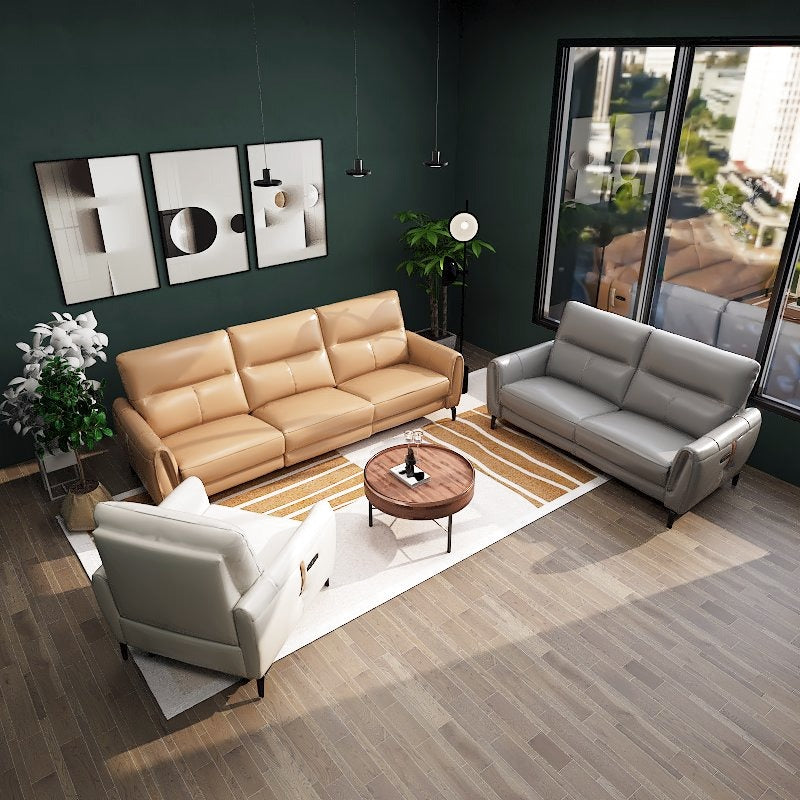 Americana Manhattan 2.64m L-Shape Zero Wall Full Top Grain Leather Electric Recliner Sofa (I) picket and rail