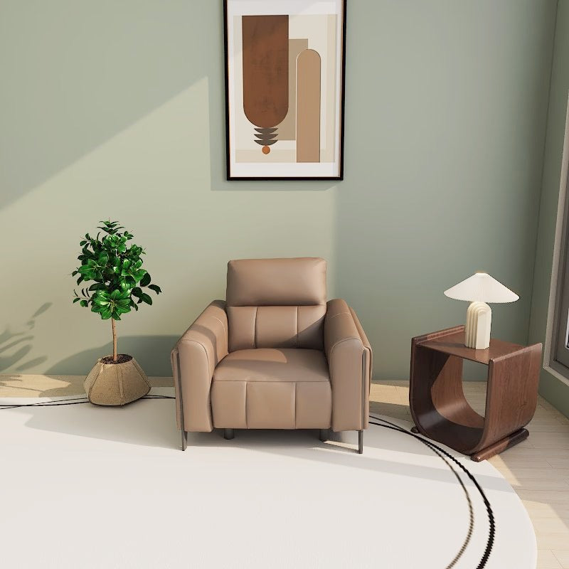 Americana Mulsanne 1-Seater Zero Wall Full Top Grain Leather Electric Recliner Sofa (I) picket and rail