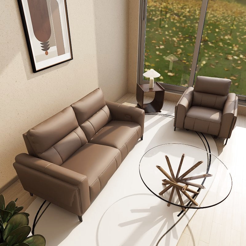 Americana Mulsanne 2/3-Seater/L-Shape  Zero Wall Full Top Grain Leather Electric Recliner Sofa (I) picket and rail