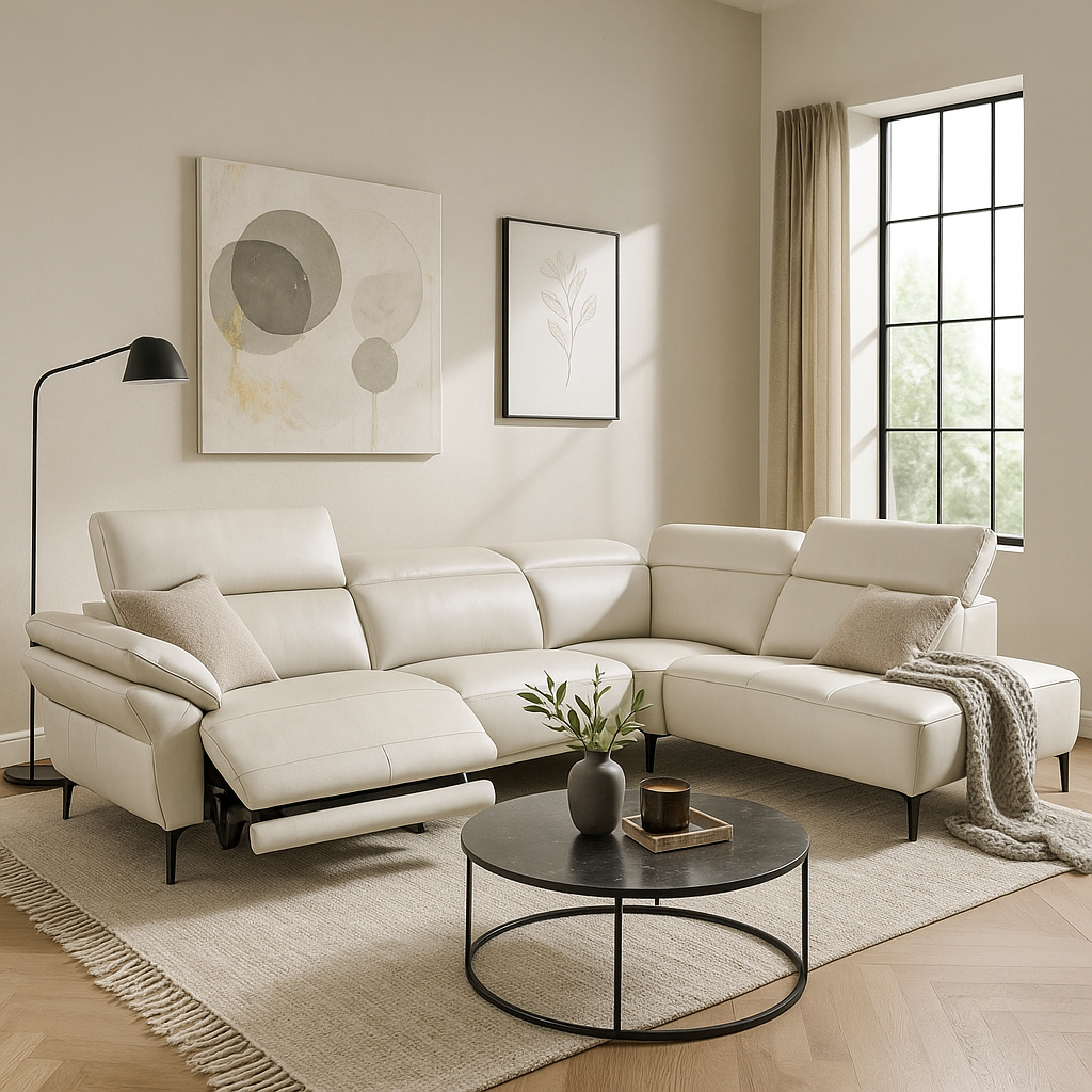 Americana (RN0934) 3.15m Zero Gravity Full Top Grain Leather Sectional L-Shape Electric Recliner Sofa (I) picket and rail